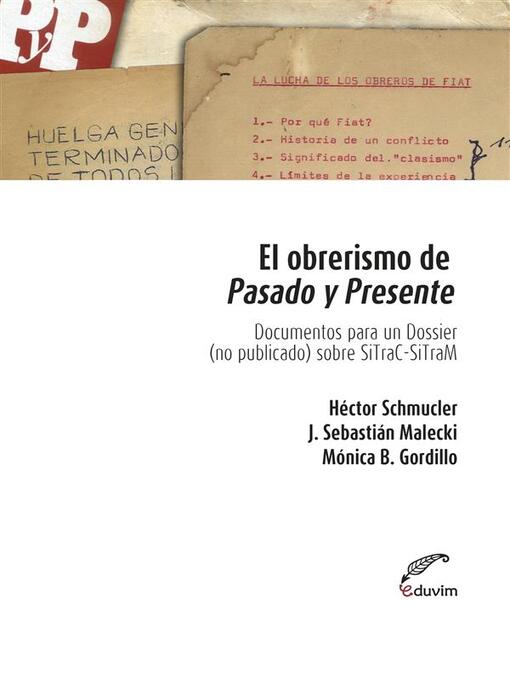 Title details for El obrerismo de pasado y presente by Mónica Gordillo - Available